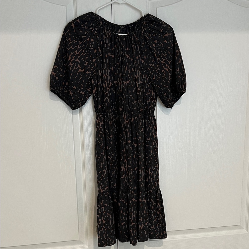 Rails Black and Brown Midi Dress